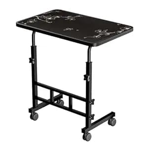 TEKCOOL Multi-Purpose Laptop Table, Study Table| Bed Table| Adjustable Height, Portable for Office, Work Form Home | DIY Table, Easy to Assemble, Engineered (Flower) Brushed, Engineered Wood