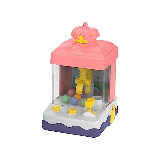 UJEAVETTE Claw Machine Arcade Game Electronic Small Toys for Gifts Crown Model Pink 4