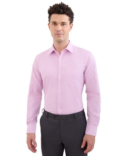 Park Avenue Light Red Slim Fit Cotton Blend Shirt