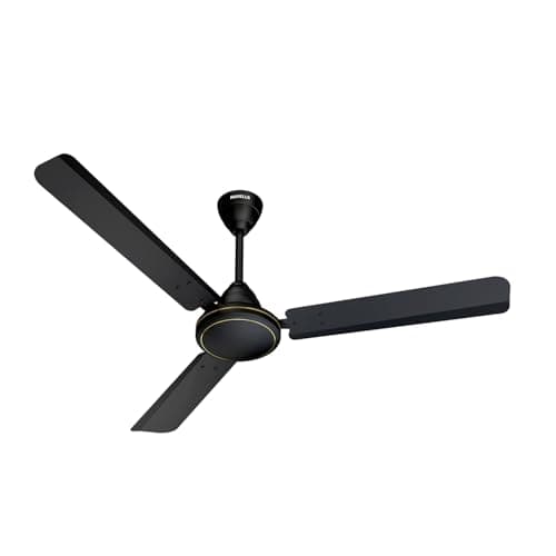 Havells Mozel NEO 1200mm Ceiling Fan, Best in Class Base Fan with High Air Delivery, Energy Saving & 100% Pure Copper Motor | 2 Year Warranty | Matt Black