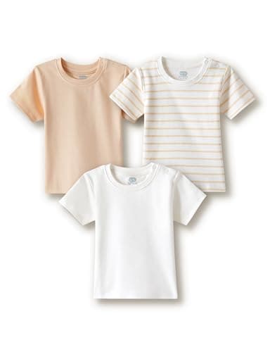 Amazon Brand Symbol Unisex 100% Cotton Half Sleeve T-Shirts (Pack of 3) (SK-BTS-SS26-2004 (0-24M)_BSWCWS_6-12 M)