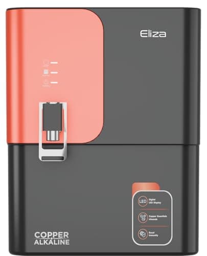CLOUD ELIZA Black Copper water purification | Ro water purifier for home | RO+UV+ALKALINE+COPPER+TDS | Suitable For Borewell, Tank Water