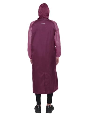 Wildcraft Women Rain Jacket | Regular Fit Hooded Longline Design | Colourblocked Pattern With Zipper Closure & Elasticated Cuffs | 100% Polyester Waterproof Active Wear 4