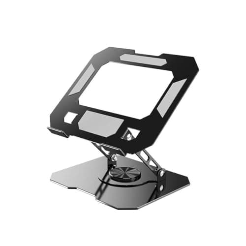 ELITEWAVE Adjustable 360° Rotating Laptop Stand with Heavy-Duty Metal Base – Foldable Portable Desk Mount Holder for MacBook, Dell, HP, Lenovo & More
