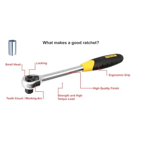 STANLEY 1-87-720 1/2-inch Flip Drive Ratchet 5