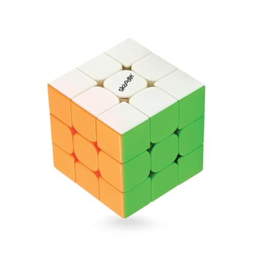 Skoodle Quest Spiral Stickerless Cube 3X3X3 | High Performance, Fast & Smooth Speedcube Turning Puzzle | Stress Buster & Brain Teaser for Kids & Adults | Anti-Pop & Durable | Multi
