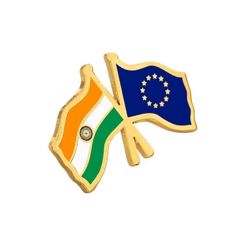 India & European Union Twin Flag Brass Lapel Pin | Premium Enamel Brooch for Men & Women | National Friendship Badge | Suit, Blazer & Jacket Accessory | Patriotic Gift, Flag Pin for Events & Functions 4
