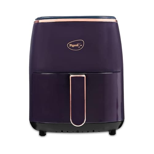 Pigeon Healthifry Plus Digital Air Fryer, 360° High Speed Air Circulation Technology 1400 W with Non-Stick 4.2 L Basket - Purple