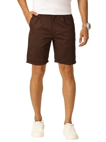 Thomas Scott Men 100% Cotton Smart Chino Shorts (TSS038_Coffee, 38)