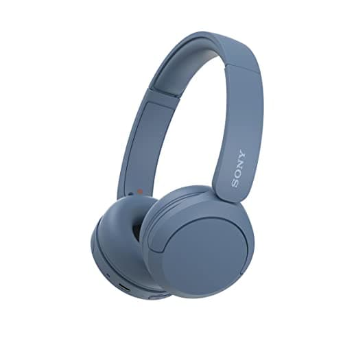 Sony WH-CH520 Wireless Bluetooth Headphones On Ear with Mic, Up to 50Hrs Battery, Quick Charge, DSEE Upscale, Multipoint Connectivity, Voice Assistant, Customized EQ-Blue Model : YY2958