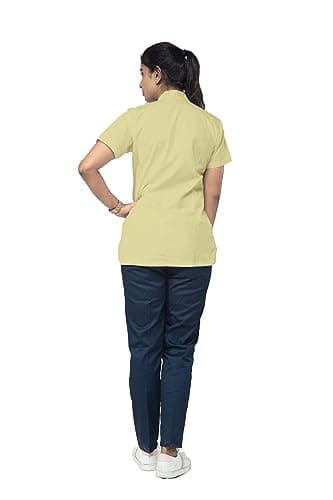 UNIFORM CRAFT Women's Cotton Twill Nurse Uniforms (Yellow and Navy Medium) 6