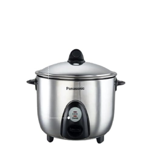 Panasonic SR-G18(SUS) I 660 Watts I Fully 304 Stainless Steel Automatic Electric Rice Cooker 1.8 Litres |3 Layer Stainless Steel Clad Pan, Lid and Plate I Cooks upto 1 Kg Raw Rice|With Keep Warm