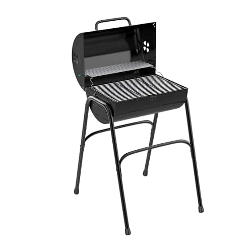 Peng Essentials Compact Barbecue Grill for Home - Barrel Style Charcoal BBQ - Easy to Assemble,A Well-Built Stand,Even Heat Distribution