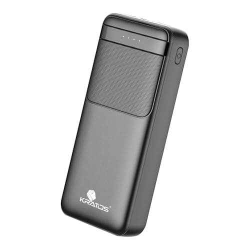 Kratos Legend Champ Power Bank 20000mAh, Fast Charging 22.5W, Triple Output,USB Type C &Dual USB Port, PD Powerbank for iPhone, Android & Other Phones, BIS Certified,1year Warranty, Black