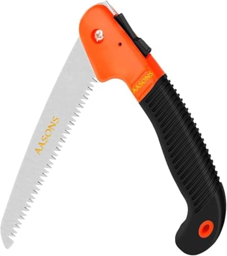 AASONS Heavy Duty Plant Cutter - Outdoor Hacksaws, 18 cm Steel Blade, Folding Saw for Patio Repair & Travel Camps