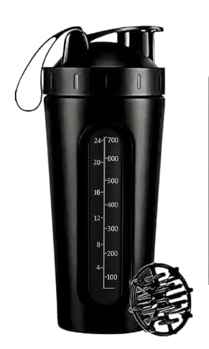 MYBURRGH ® VISIBLE WINDOW BPA FREE Protein Shaker Bottle, Gym Shaker Steel Shaker Bottle Gym Shaker Bottle Shaker Bottles For Protein Shake Gym Protein Shaker Bottle (Matte Black 950 ML)