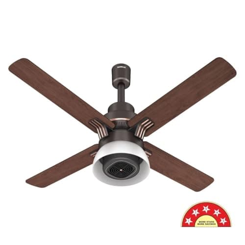 Havells 1320Mm Florette All Weather Bldc+ Motor Ceiling Fan|Remote Controlled,700W PTC Room Heater,Reverse Rotation|5 Stars Rated, Upto 50% Energy Saving, 2 Year Warranty|(Pack Of 1, Smoke Brown Wood) 4
