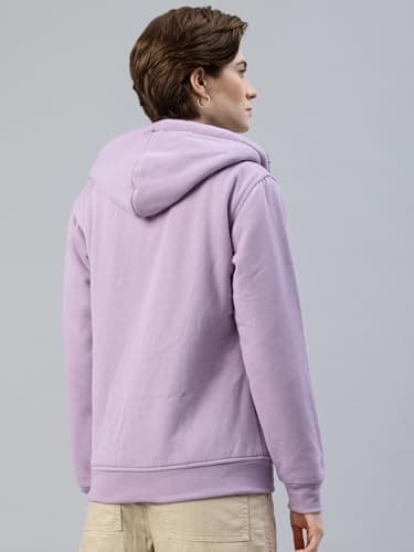 ADBUCKS Winter Wear Short Length Jacket Inside Full Black & White Fur & Made By Rich Cotton Fabric With Hoodies For Womens (M, Lavender) 3