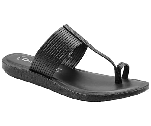 AEROBLU Kolhapuri Flat Toe Ring Slippers for Women| Flexible & Durable| Cushioned Footbed | Anti Skid & Lightweight Slip-On Flats for Girls | Ideal for Ethnic & Casual Wear