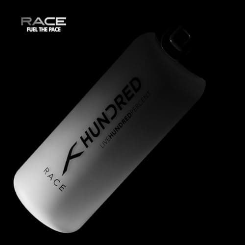 Hundred Race 1 Litre Water Bottle | 1000ml / 34oz | BPA Free | One Key Open Safety Lock | Spill and Leak Proof Sports, Travel, Gym Bottle (White) 2