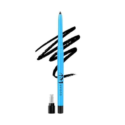 SUGAR POP Longwear Kajal | 24 Hr Smudge-Proof Kajal | Waterproof | Velvet Matte Finish | 0.3 gm - 01 Black