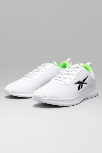 Reebok Men Synthetic/Textile Stride Runner M Running Shoes White/Black/Solar Lime UK-8 3
