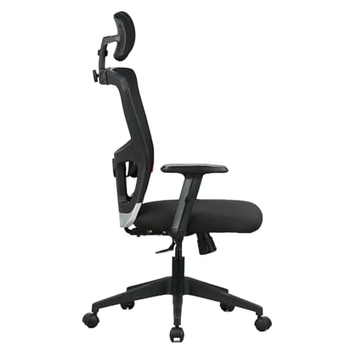 Featherlite ''Astro'' Mesh Home & Office Ergonomic Chair with, Adjustable Lumbar Support, Adjustable Armrest & DIY (High Back, Black) 4