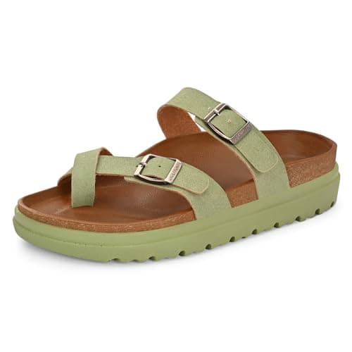 Centrino Women’s Berkin-Style Slip-On Sandals | Open Toe Design | Soft PU Footbed | Lightweight & Comfortable | Arch Support | On-Grip Sole | Casual Outdoor Wear (9228)
