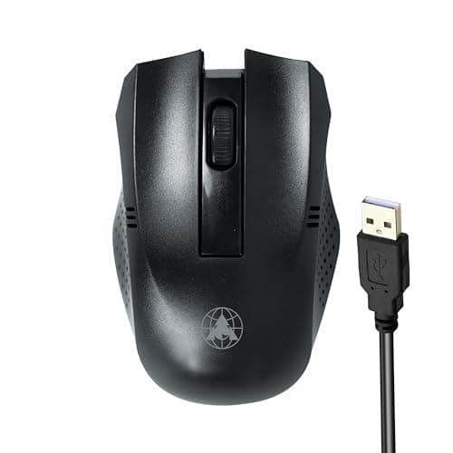 ProDot Wired Mouse - Ergonomic Design, Precise Tracking, Universal Compatibility - Ideal for PC, Mac, Gaming, and Office Use (MU-175, Black)