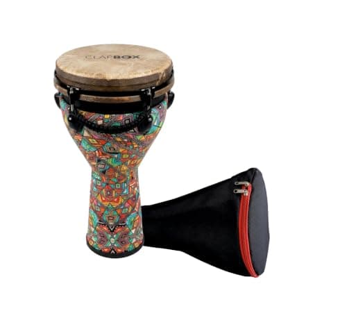 Clapbox Djembe DB-106 Fiber Skin (10 inches) - Machine Head Tuning with BAG