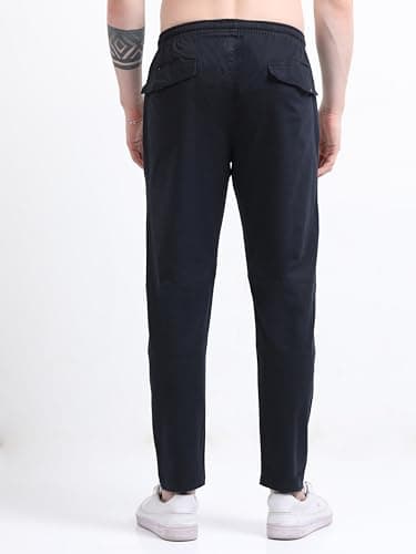 Jack and Jini Cotton Stretchable Joggers for Men (in, Numeric, 32, Regular, Navy Blue) 4