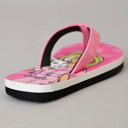 Kidsville Official Barbie Printed Kids Girls Flip-Flop | Soft, Non-Slip, Indoor, Outdoor, House Slipper, Comfortable & Durable Footwear for Children 4