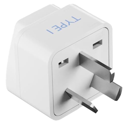 Ceptics India to Australia Plug, New Zealand & China & More - Pin Type I - Ce Certified - Rohs Compliant - White - 1 Pack - 5 Years Warranty