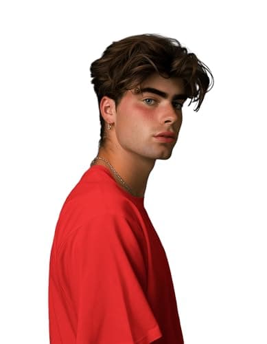 Oversized Fit T-Shirt for Men (Cotton) (in, Numeric, 44, red) 5