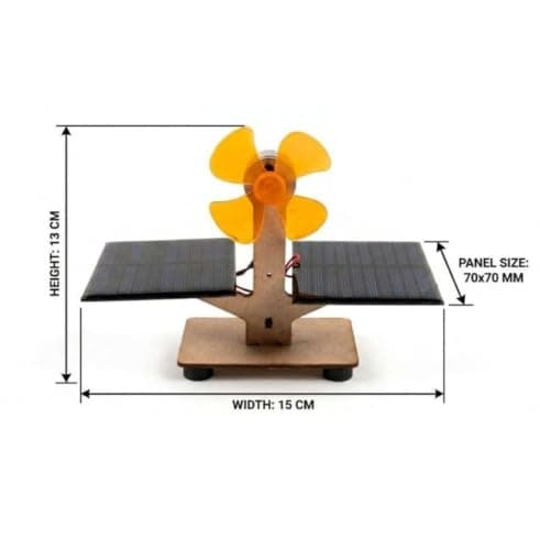 ERH India Solar Panel Windmill Fan Science Project Kit for Kids & Students – Readymade Working Model, STEM Physics Experiment, Renewable Energy Learning Toy 3