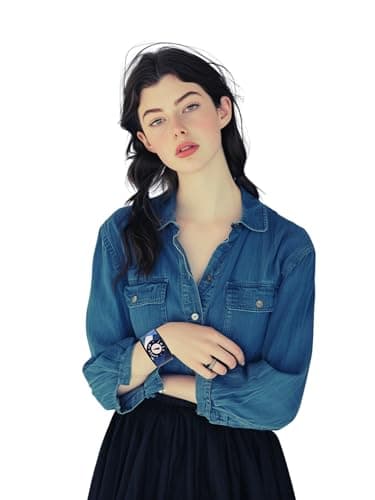 Joie de Vivre (French Quote) - Blue Ripped Denim Patchwork Designer Fashion Bracelet | Unisex Wristband | Premium, Limited Edition, Gift Ready | Handcrafted in India 2