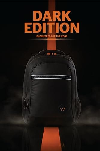 Wildcraft Dark Edition 30 L Laptop Backpack for Men & Women | Fits 15.6 inch Laptop | Padded Shoulder Straps, Multi Compartments, Anti-Theft Zippers | Office & College Bag | Dark Black 2