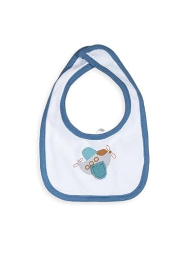 Smart Baby 5 Piece Newborn Clothes Set – Bio-Washed Interlock Fabric | Bodysuit, Sleepsuit, Bib, Blanket & Mittens | Dinosaur Baby Clothes Gift Set | for Baby Girls (Blue, Pack Of 1) 5