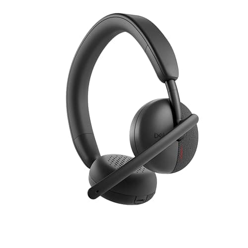 Dell WL3024 Wireless Headset - Leatherette Headband, Built-in AI-Based Noise Cancellation Microphone, Boom mic - Black 3