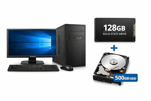 KRYNORCXY® Desktop Computer Set with 19 Inch Monitor | i5 2400 Processor | 8GB RAM | 128GB SSD + 500GB HDD | HD Graphics 2000 | HDMI, VGA, WiFi & Ethernet | Keyboard Mouse | Windows 10 Pro 2