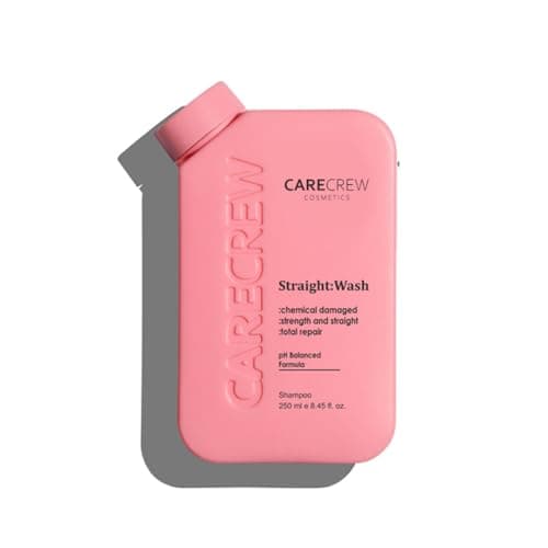 Care Crew Shampoo (Straight: Wash) | Reduces hairfall upto 84% after treatment | Sulfate-Free & Color-Safe | Enriched with Wheat Silk Protein , Corn Silk , Hibiscus Flora | pH Balancing Formula for Al