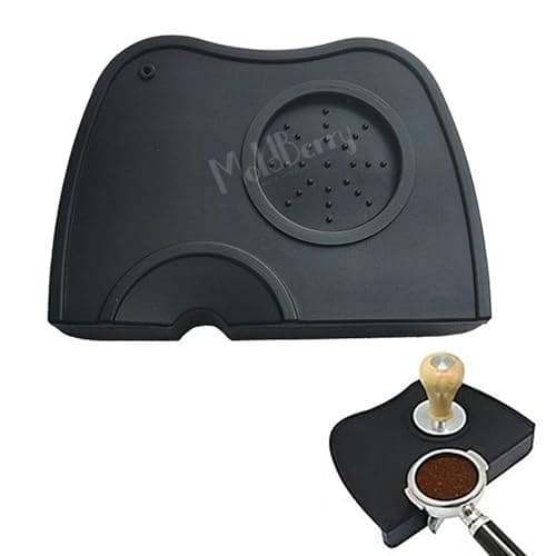 MoldBerry Silicone Coffee Tamper Mat for Espresso Machine | Non-Slip Tamping Mat with Portafilter Holder | Heat Resistant Barista Tamping Pad for Home, Café & Coffee Bar | Pack 1