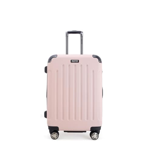 KENNETH COLE Renegade 28-inch Expandable Hardside Unisex ABS Luggage | 8 Wheel 360° Spinner Suitcase | Durable Travel Trolley Bag with Combination Lock (Light Rose Gold, Medium - 24 inch)