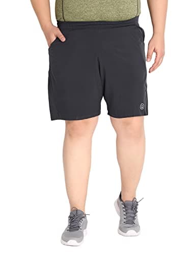 CHKOKKO Men Plus Size Sports Workout Gym Shorts Basketball Dark Grey Size XL