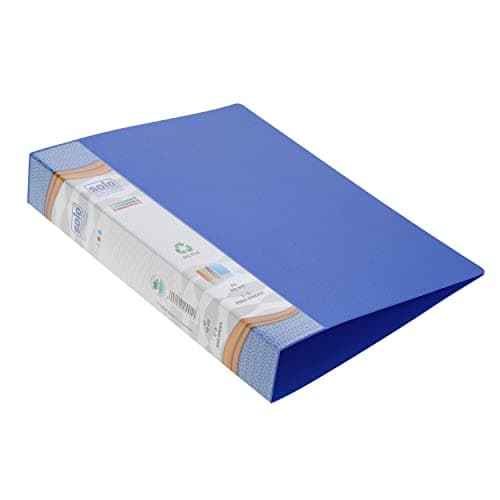 Solo 2-D A5 Ring Binder File Folder, Office Document Organizer with Inside Pocket, Presentation Display Plastic Voucher File for Certificates, Portfolio, Papers & Projects (1, Blue) 3