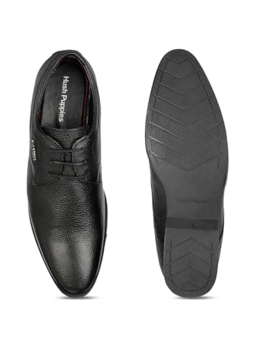Hush Puppies Men's Aaron Derby Black Formal Shoe's - 8 UK (8256672) 4