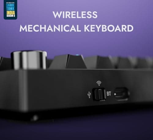 Kreo Swarm 75% Wireless Mechanical Keyboard with Pass Through Keycaps, Advanced Web Software, Pre-lubed Switches, 5-pin Hot Swap PCB, 5 Layers Sound Absorption and Software Support 2