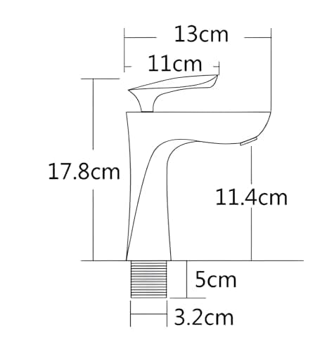 24x7 eMall Gold Faucet Tap Mixer Hot and Cold Water Heavy Single Lever Basin Mixer 7 inches with Connector Pipes and Ceramic Cartridge for Bathroom Wash Basins 4