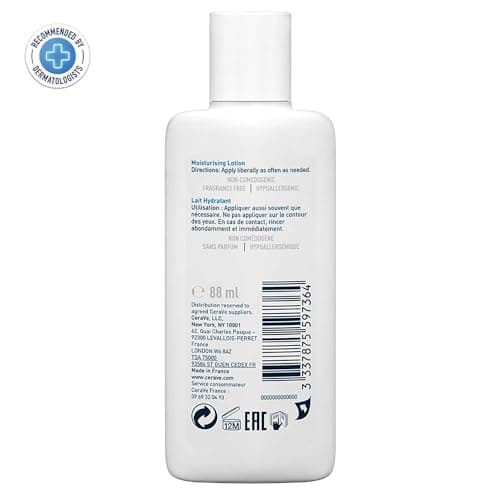 CeraVe Moisturizing Lotion For Normal to Dry Skin (88ml) - Formulated With 3 Essential Ceramides And Hyaluronic Acid | Non-Comedogenic, Oil Free And Fragrance-Free Body Lotion 2