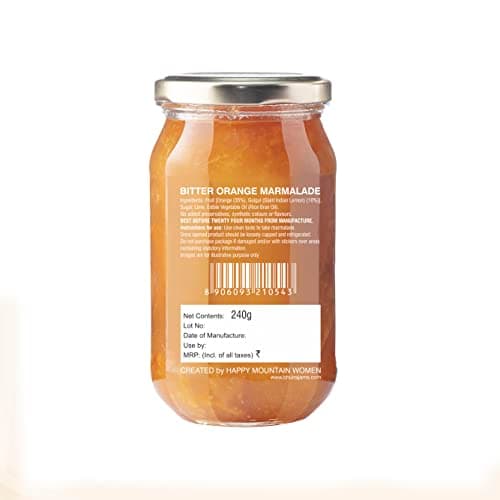 Bhuira Bitter Orange Marmalade- 240g | All Natural - No Added Preservatives, Artificial Colors | Handmade Himachal Vegan Spread | Breakfast Dessert Jam | Healthy Snack, Guilt-Free 3